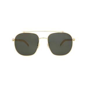 Gucci Square-Frame Metal Sunglasses Gold Mens